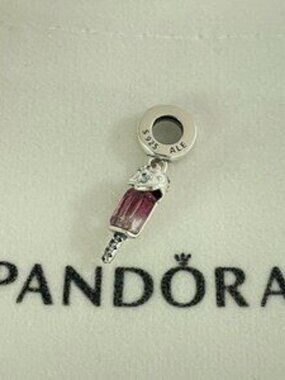 Pandora Sprinkled Popsicle Dangle Charm Pink Popsickle